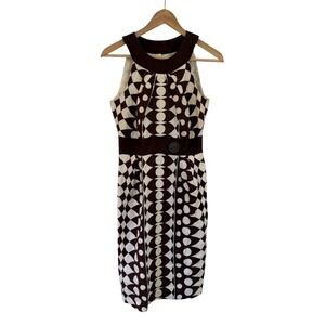 Morgan McFeeters Women's Geometric Print Linen Blend Halter‎ Dress Size 4